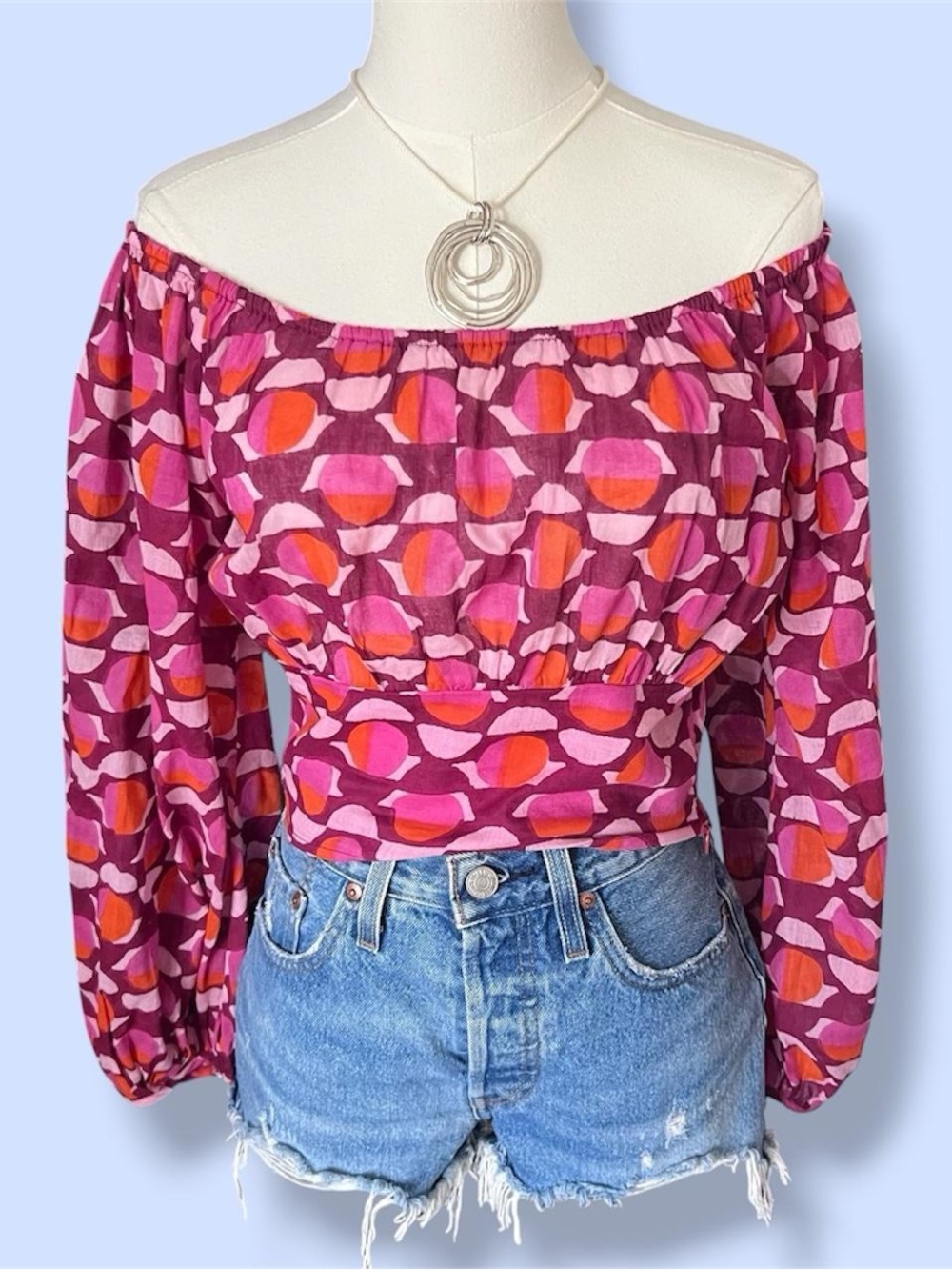 Banjanan Vivian Top in Curlew Curve Lilac Sachet 💜